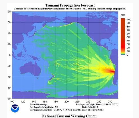 智利8.3地震 查塔姆群岛、科罗曼德尔及班克斯半岛发布了海啸预警